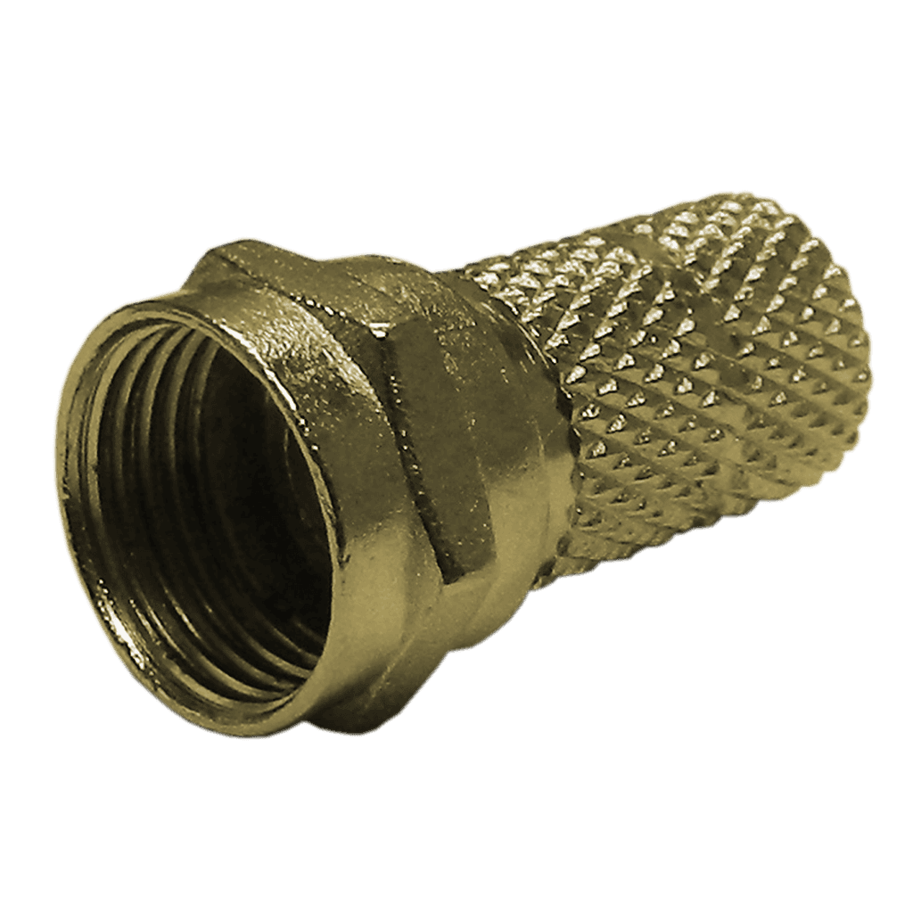 CONECTOR COAXIAL, RG6 TIPO ROSCA, DORADO