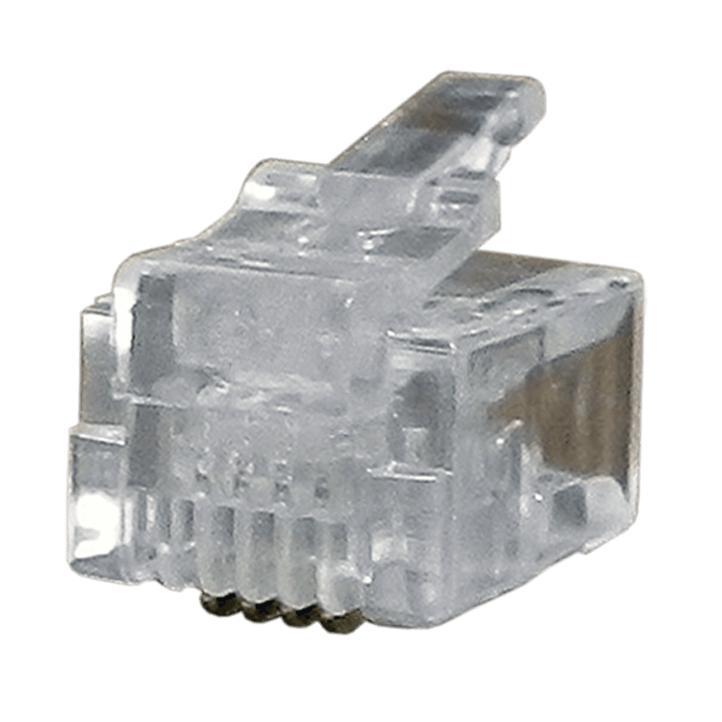 CONECTOR PLUG RJ-10 4P4C, 4 CONTACTOS