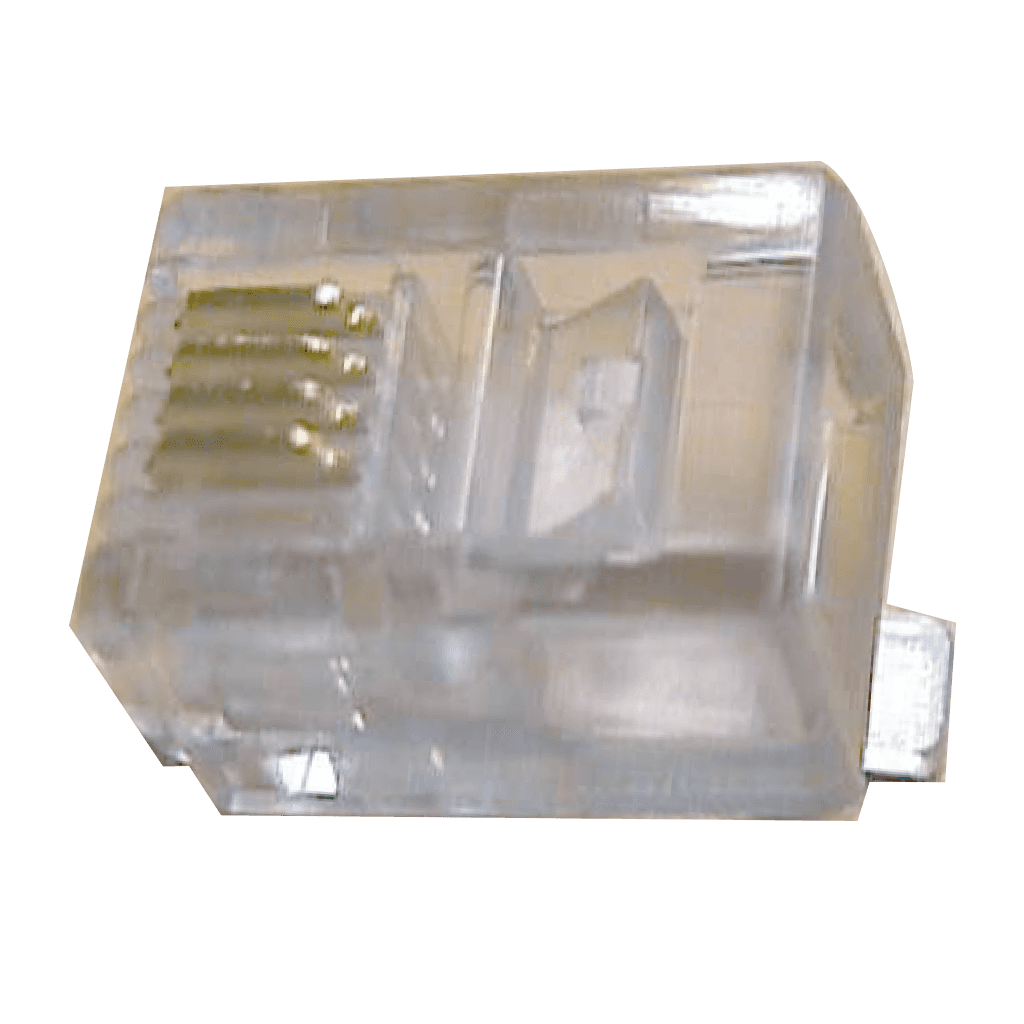 CONECTOR PLUG RJ-11 6P4C, 4 CONTACTOS