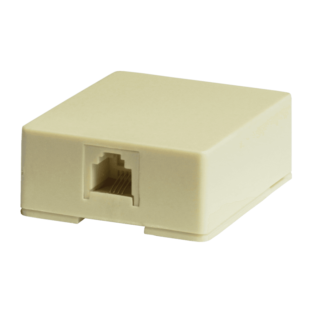 CAJETIN RJ-11 SOBREPUESTO TELEFONICO, 1 PUERTO