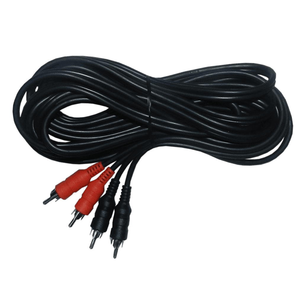CABLE DE AUDIO, 2 PLUG RCA A 2 PLUG RCA, NEGRO, 3MTS
