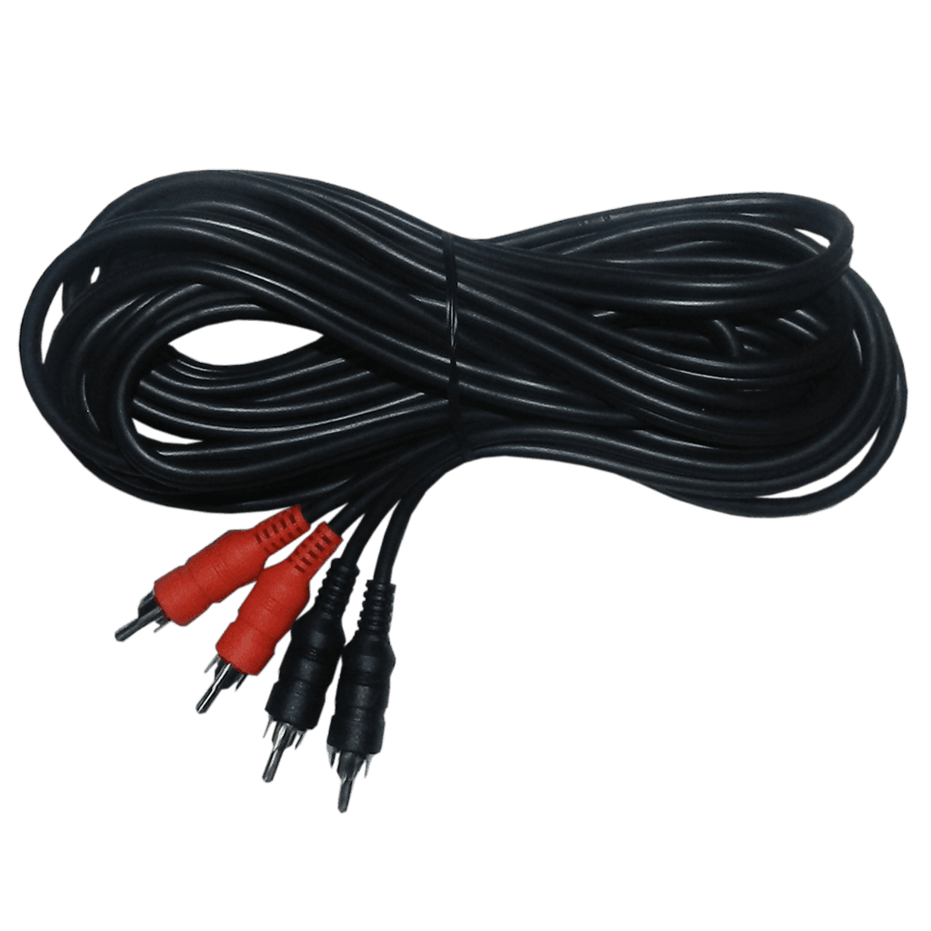 CABLE DE AUDIO, 2 PLUG RCA A 2 PLUG RCA, NEGRO, 5MTS