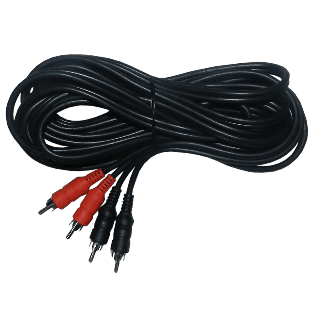 CABLE DE AUDIO, 2 PLUG RCA A 2 PLUG RCA, NEGRO, 7MTS