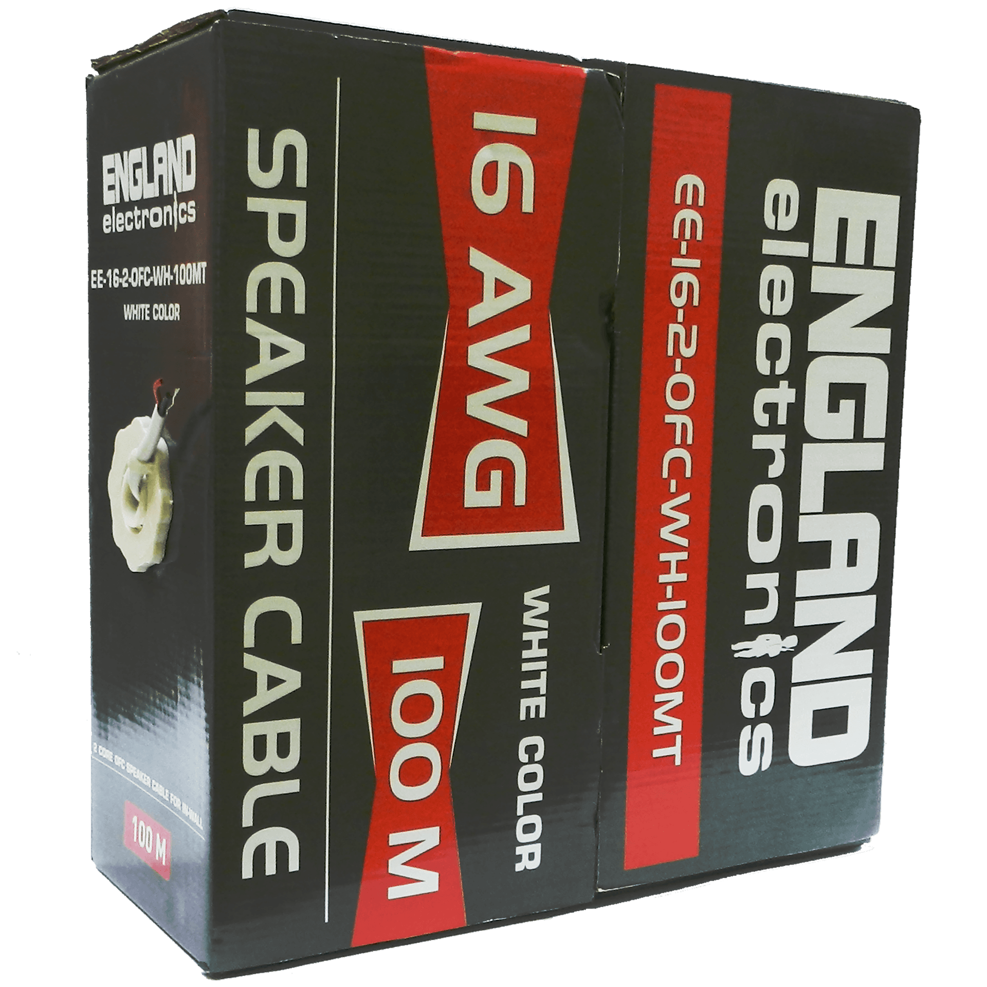 CABLE CONCENTRICO PARA PARLANTE, BLANCO, CALIBRE 16, 100 MTS, 100% COBRE, OFC, CONDUCTORES