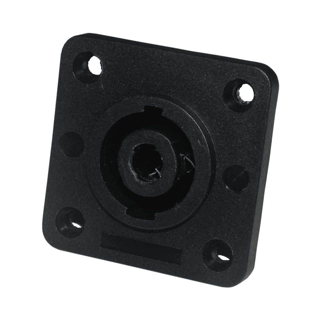 JACK SPEAKON DE CHASIS, 4 PINES, 2 VIAS, CUADRADO