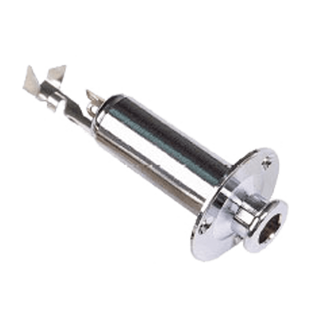 JACK DE CHASIS PARA GUITARRA ELECTRO-ACUSTICA, 6.3MM PLANO, MONO, METALICO