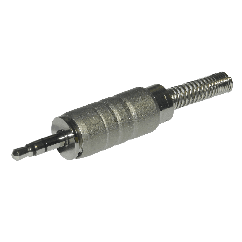 PLUG 3.5MM, CON RESORTE, ESTEREO, METALICO