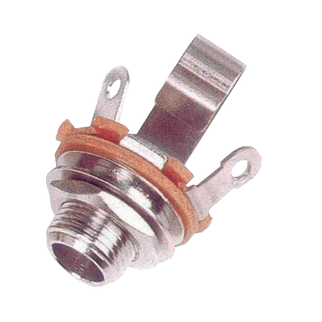 JACK DE CHASIS, 6.3MM, MONO, BAQUELITA, METALICO