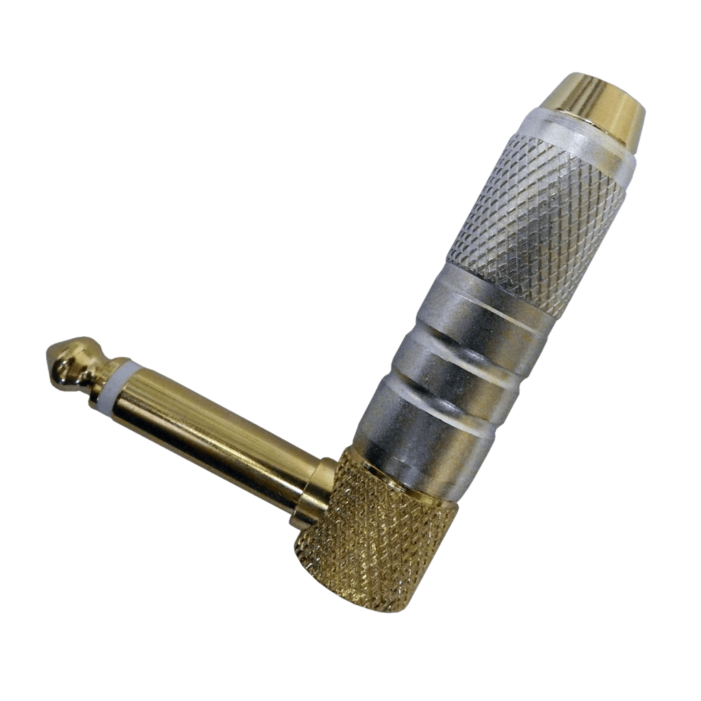 PLUG 6.3MM PLATEADO, MONO, TIPO L SIN RESORTE, METALICO