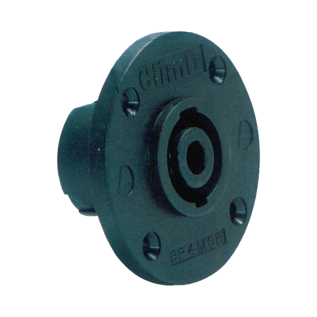 JACK SPEAKON DE CHASIS, 4 PINES, 2 VIAS, REDONDO