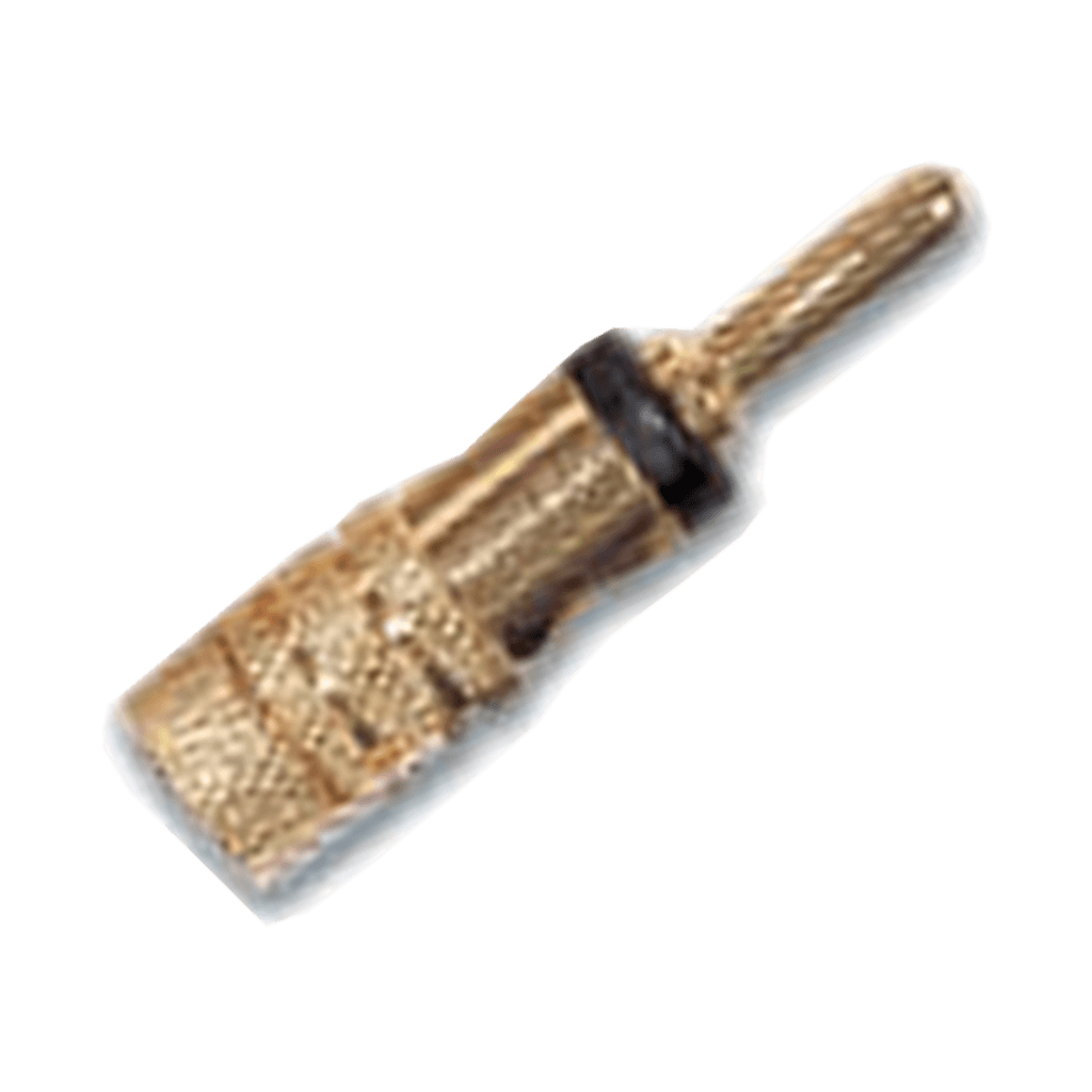 PLUG BANANA DORADO, NEGRO, METALICO