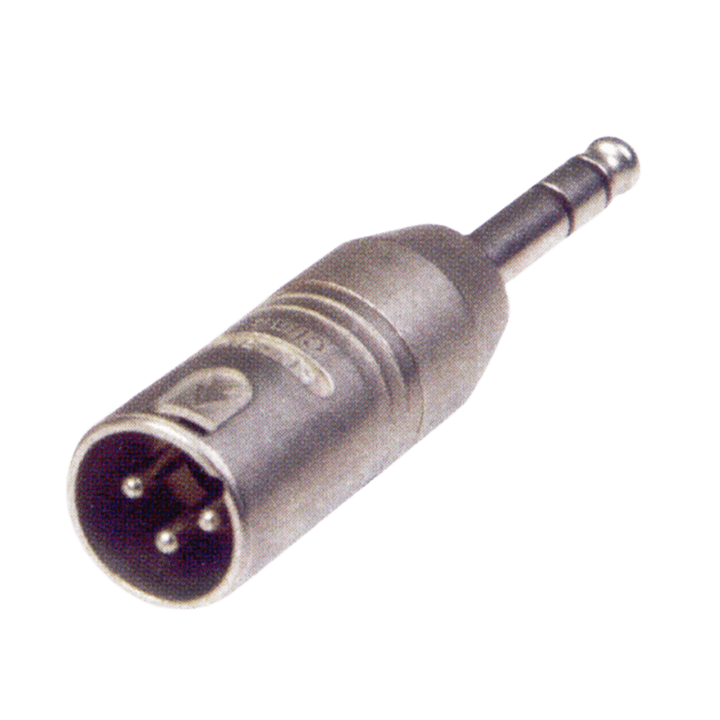 ADAPTADOR PLUG XLR A PLUG 6.3MM ESTEREO, METALICO