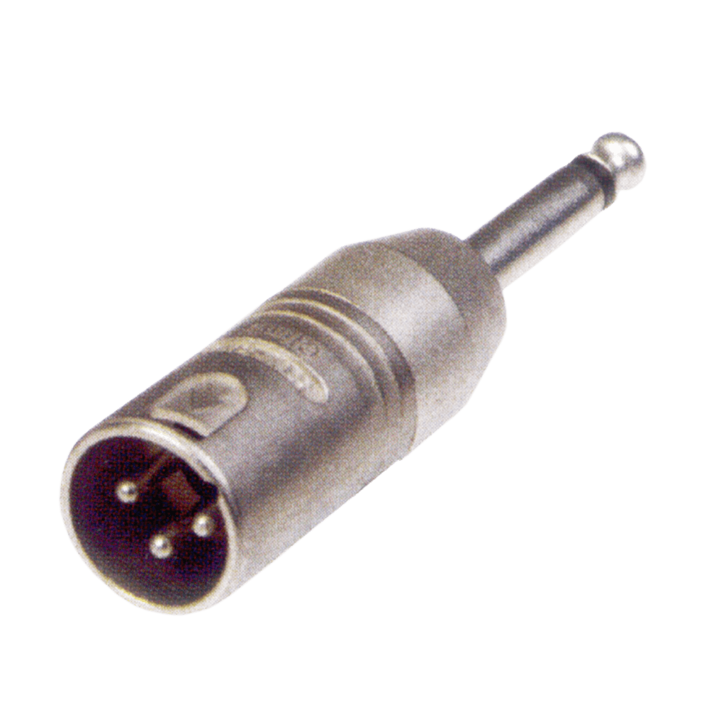 ADAPTADOR PLUG XLR A PLUG 6.3MM MONO, METALICO