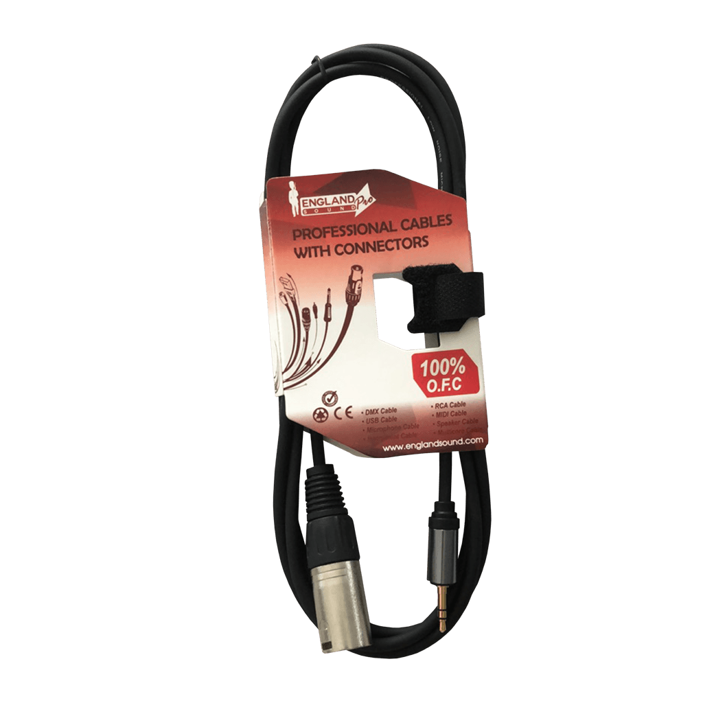 CABLE DE AUDIO, PLUG 3.5MM ESTEREO A 2 PLUG XLR, OFC, 2MTS