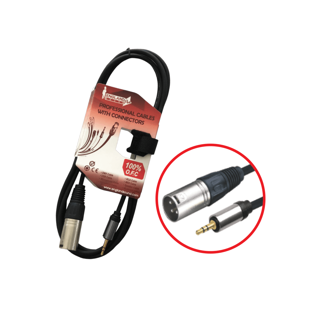 CABLE DE AUDIO, PLUG 3.5MM ESTEREO A 2 PLUG XLR, OFC, 5MTS