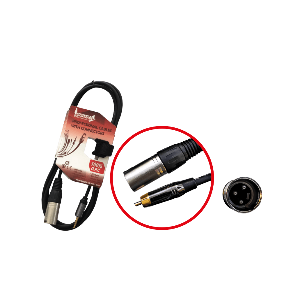 CABLE DE AUDIO, PLUG XLR MACHO A PLUG RCA, OFC, 3MTS