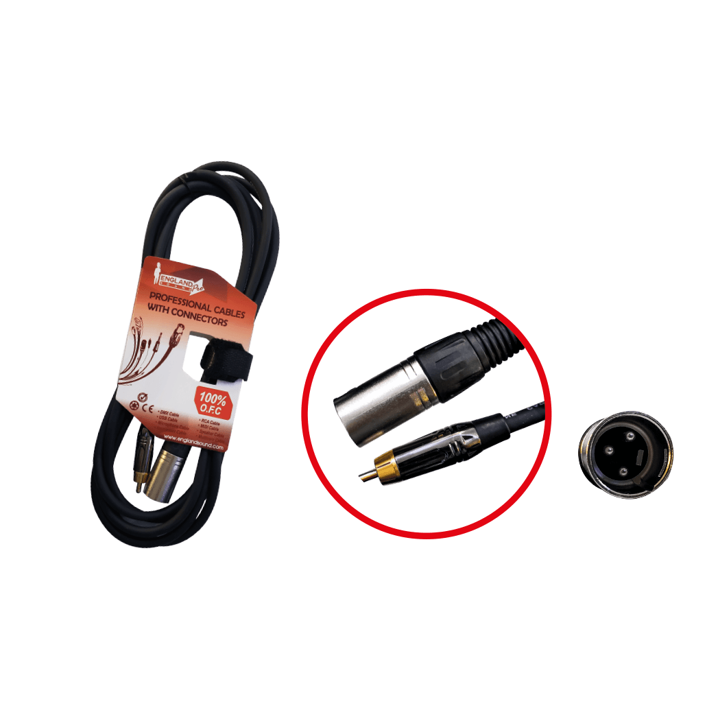 CABLE DE AUDIO, PLUG XLR MACHO A PLUG RCA, OFC, 6MTS