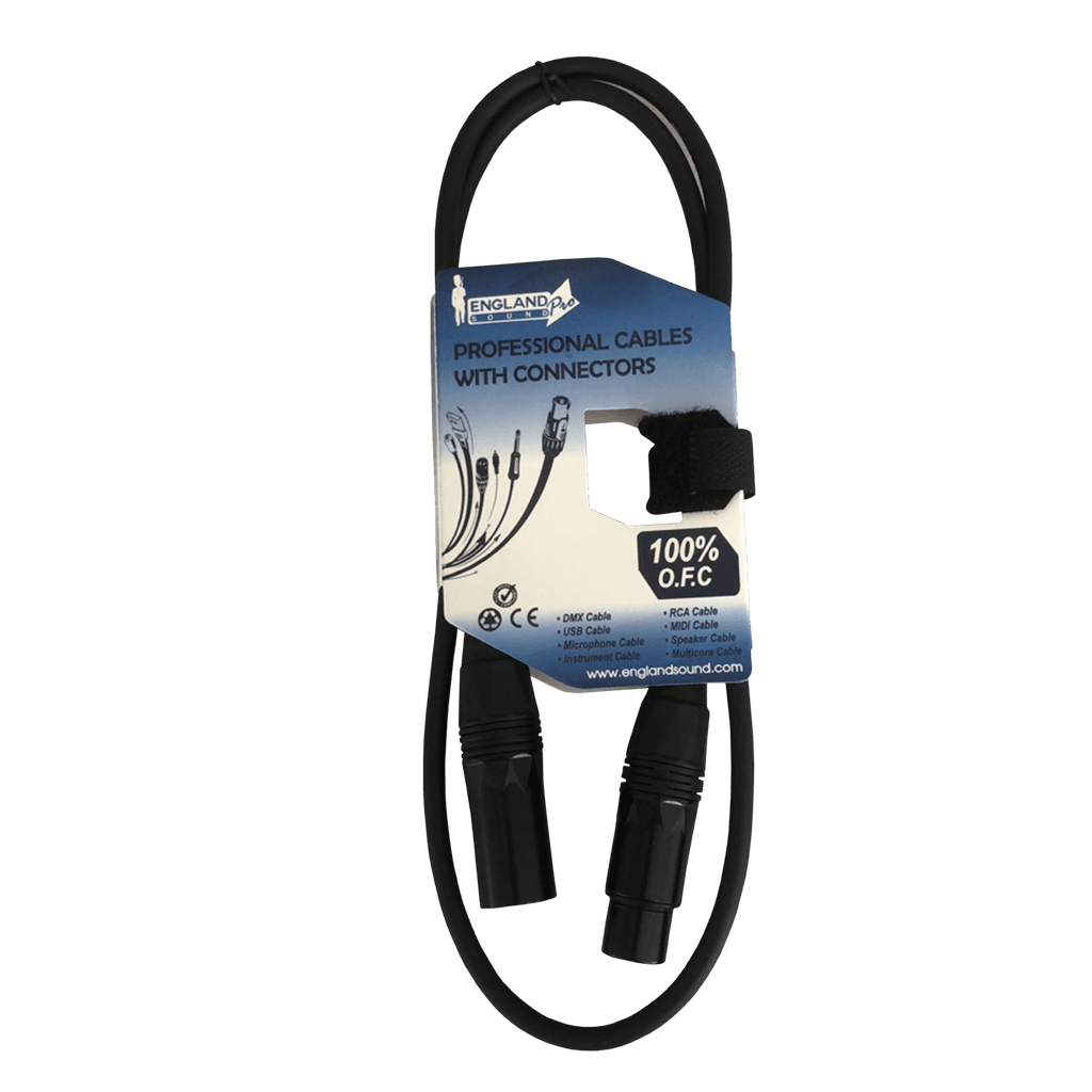 CABLE DMX LIGHTING, JACK XLR A PLUG XLR, OFC, 1MT