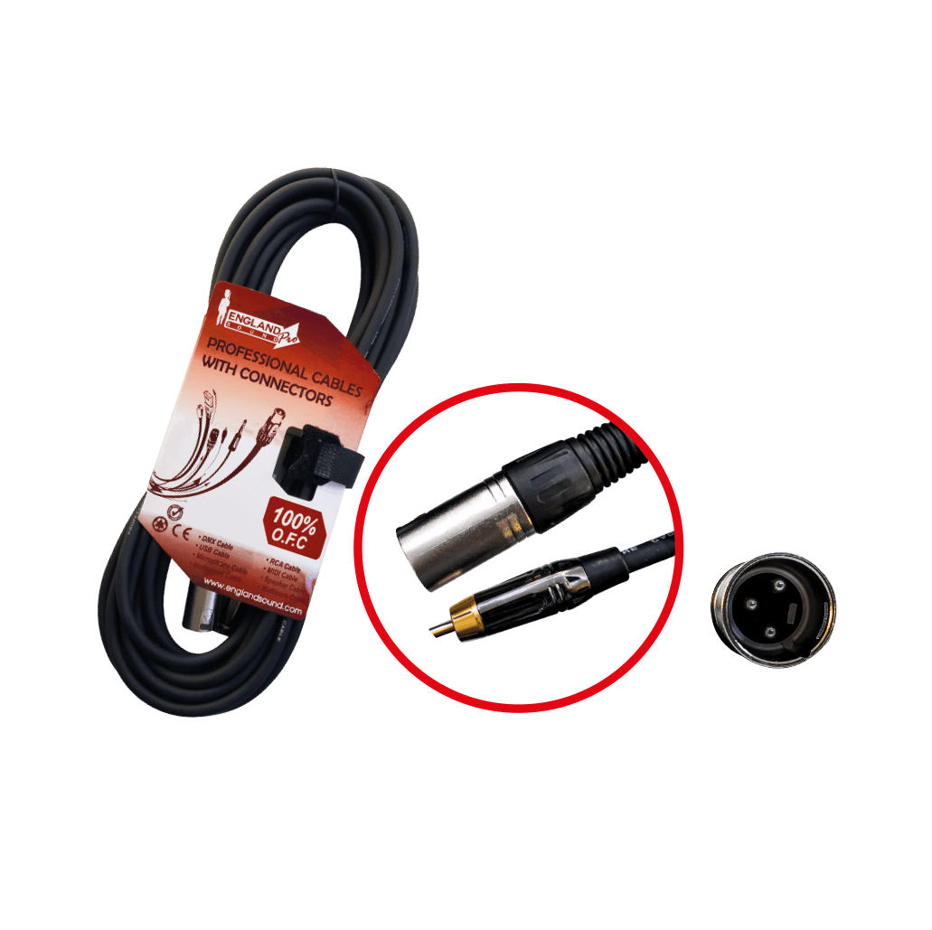 CABLE DE AUDIO, PLUG XLR MACHO A PLUG RCA, OFC, 12MTS