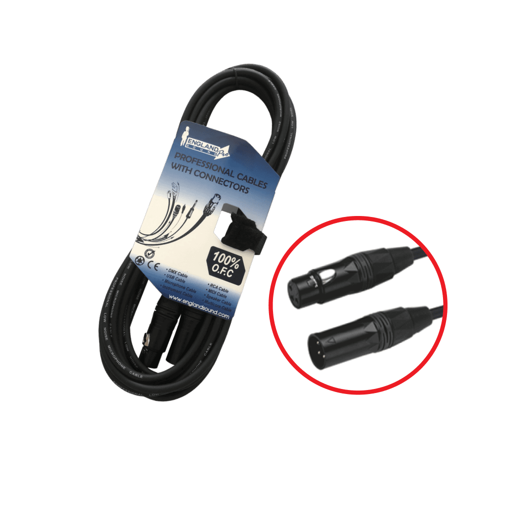 CABLE DMX LIGHTING, JACK XLR A PLUG XLR, OFC, 10MTS