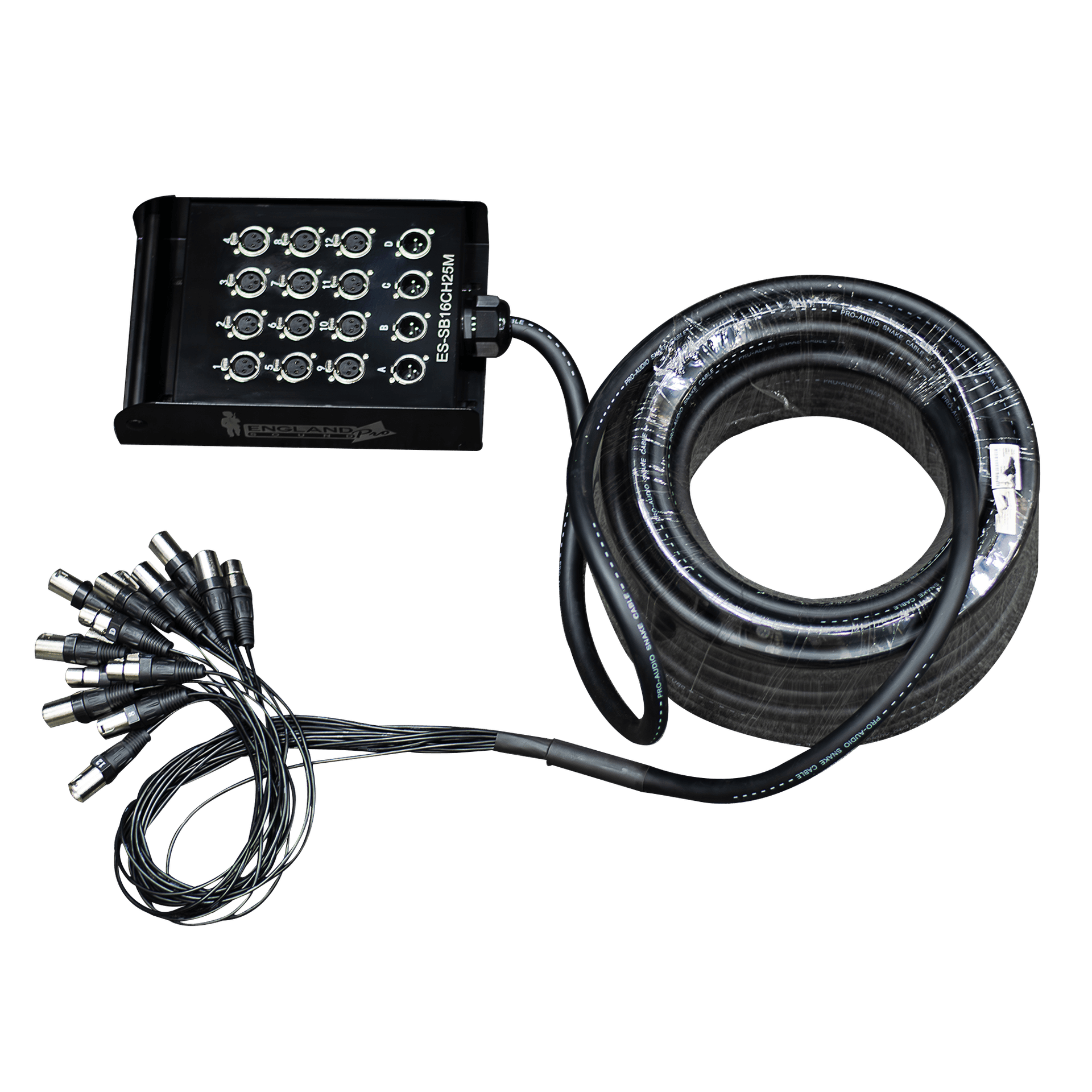 CABLE MEDUSA CON CAJA PARA ESCENARIO, 16 CANALES, (12 HEMBRAS XLR+ 4 MACHO XLR), 25 MTS - Miniatura 2