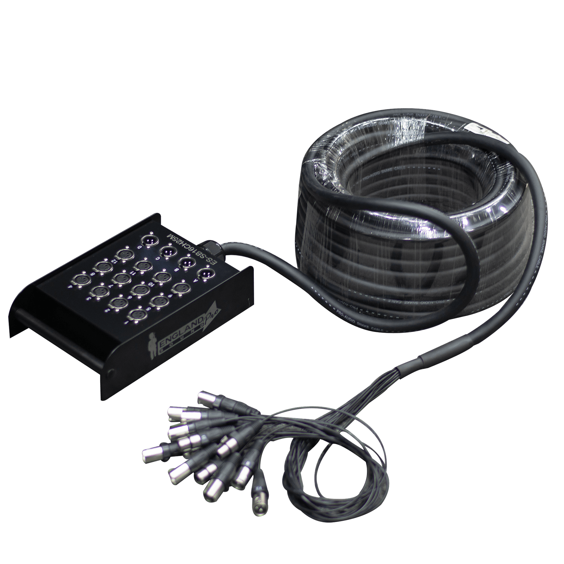 CABLE MEDUSA CON CAJA PARA ESCENARIO, 16 CANALES, (12 HEMBRAS XLR+ 4 MACHO XLR), 25 MTS - Miniatura 4