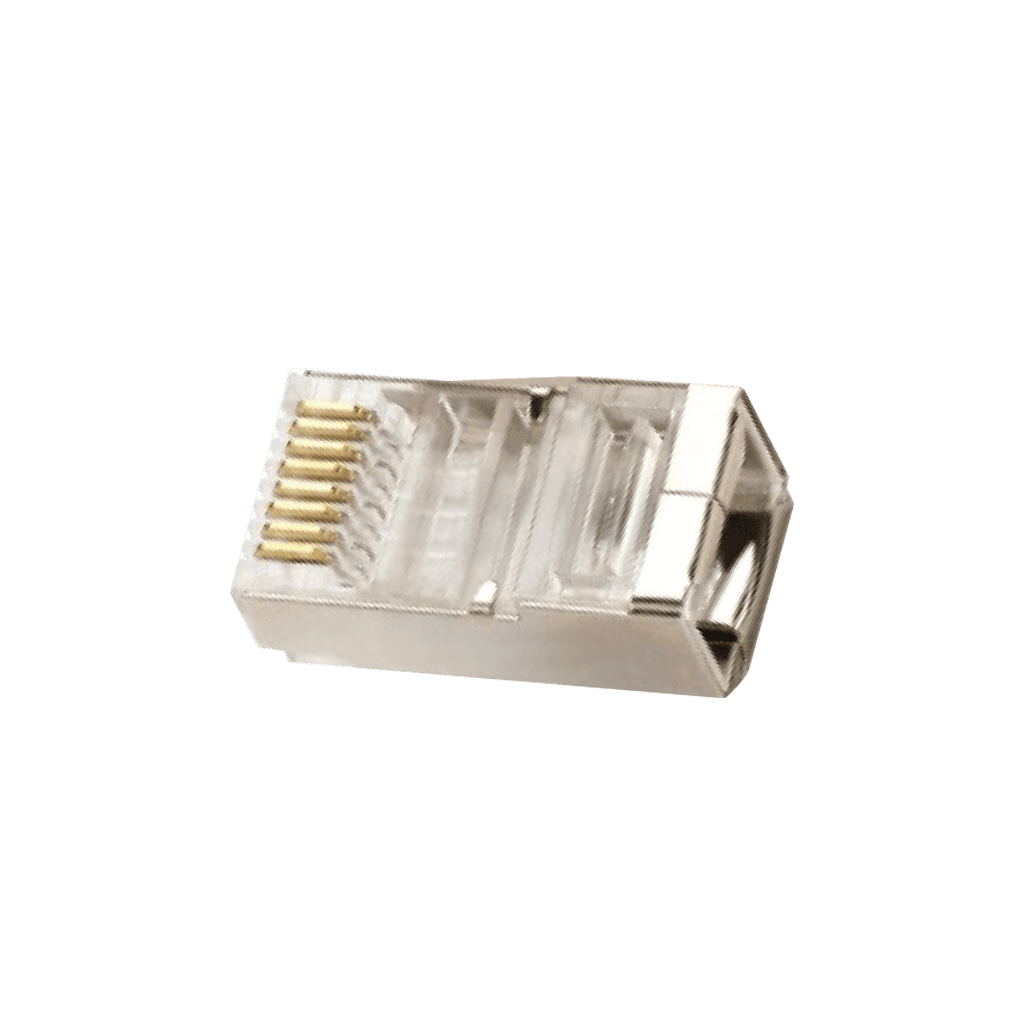 CONECTOR PLUG RJ-45,METALICO, 8P8C, 8 CONTACTOS