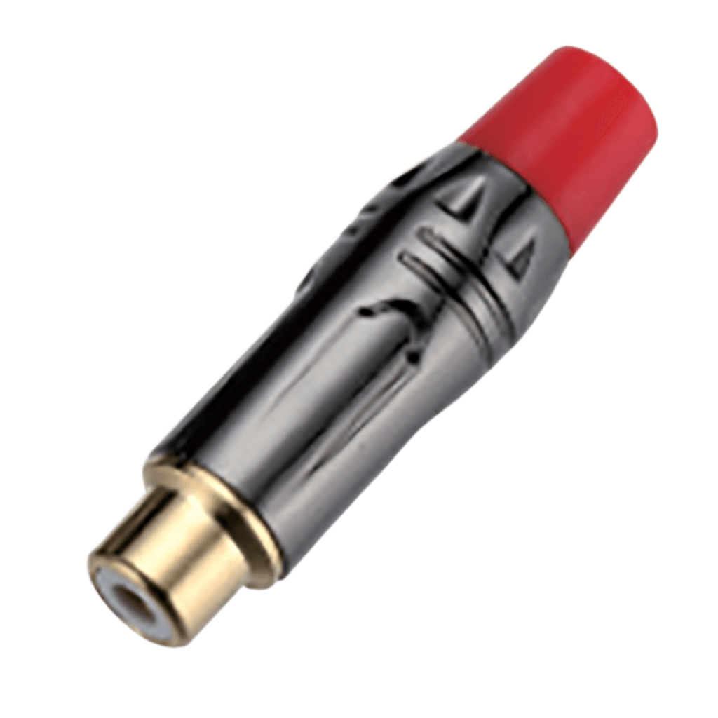 JACK RCA, PLATEADO, ROJO, METALICO