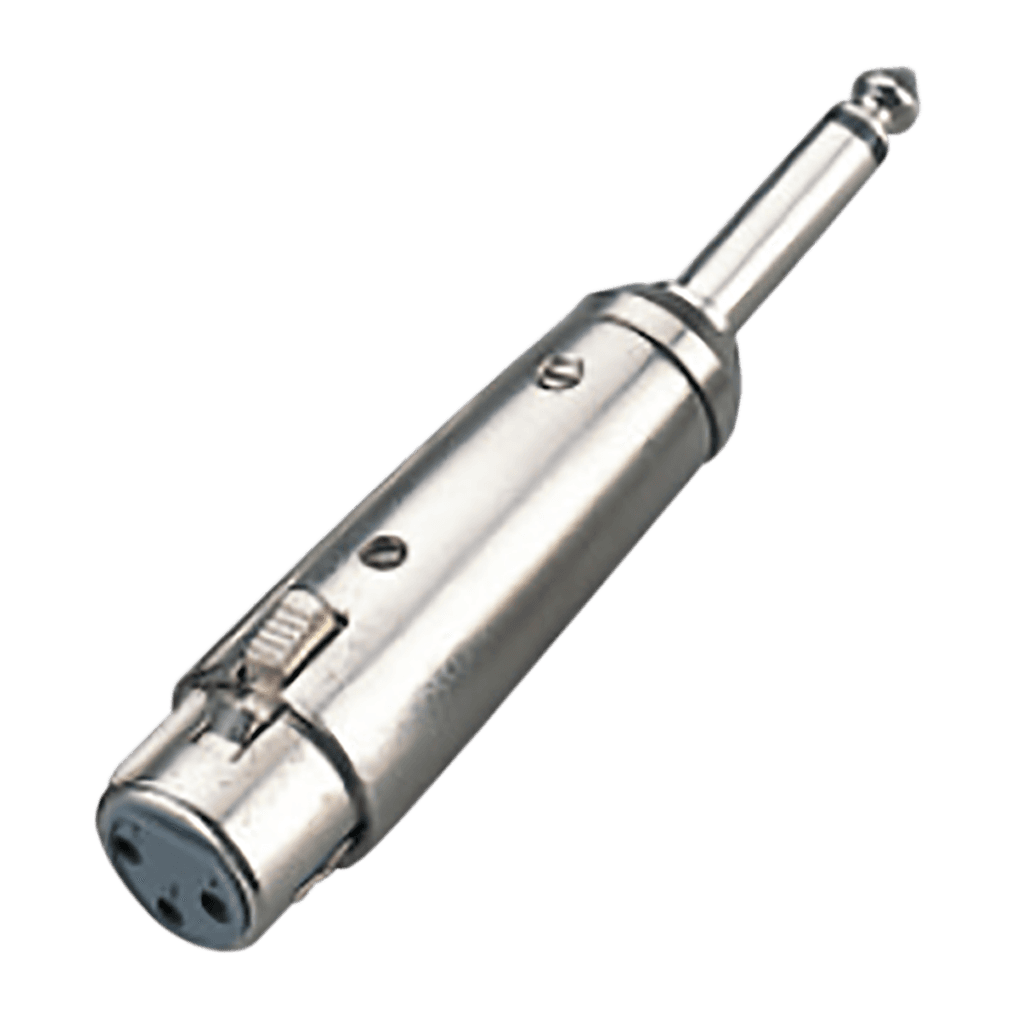 ADAPTADOR JACK XLR A PLUG 6.3MM, MONO, METALICO