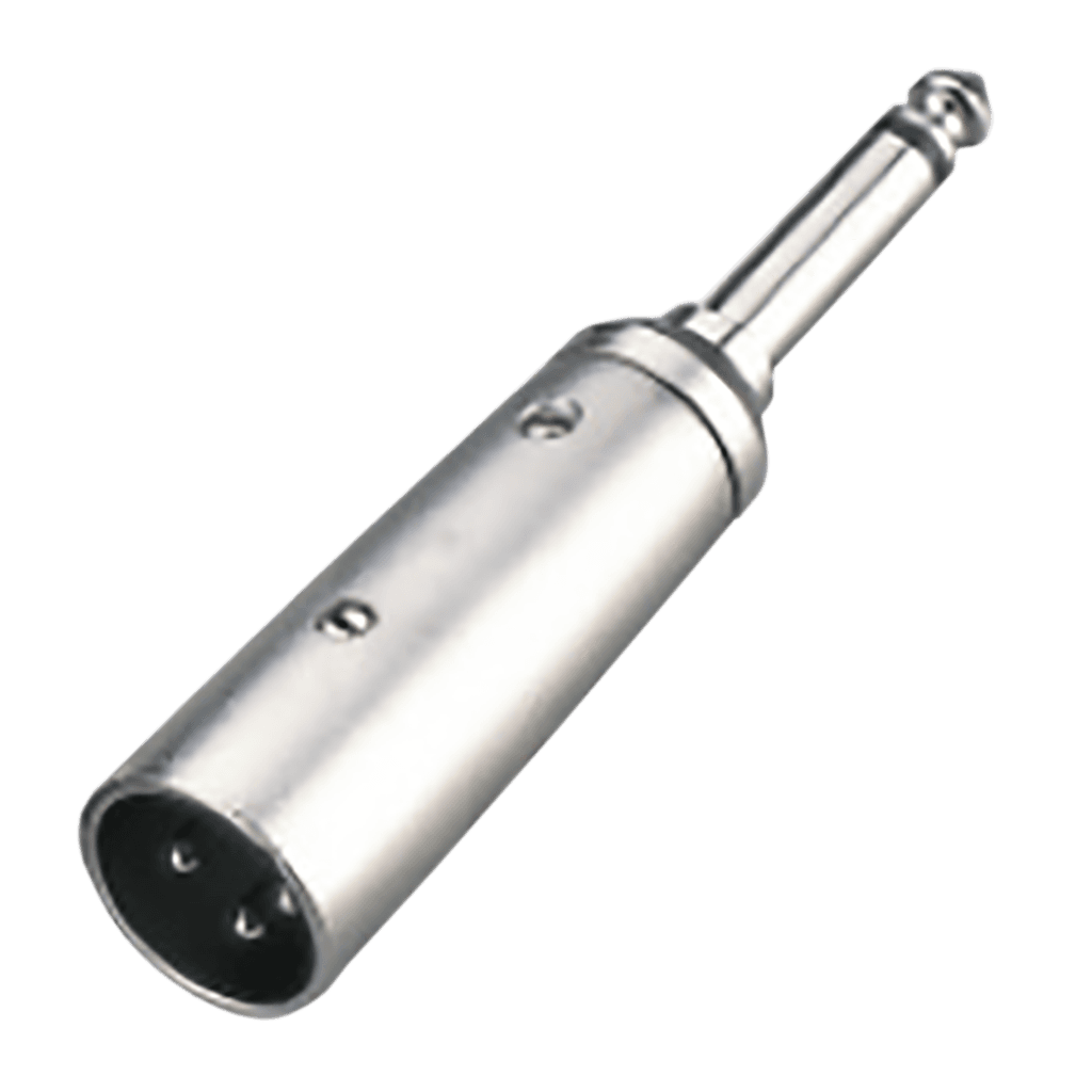 ADAPTADOR PLUG XLR A PLUG 6.3MM, MONO, METALICO