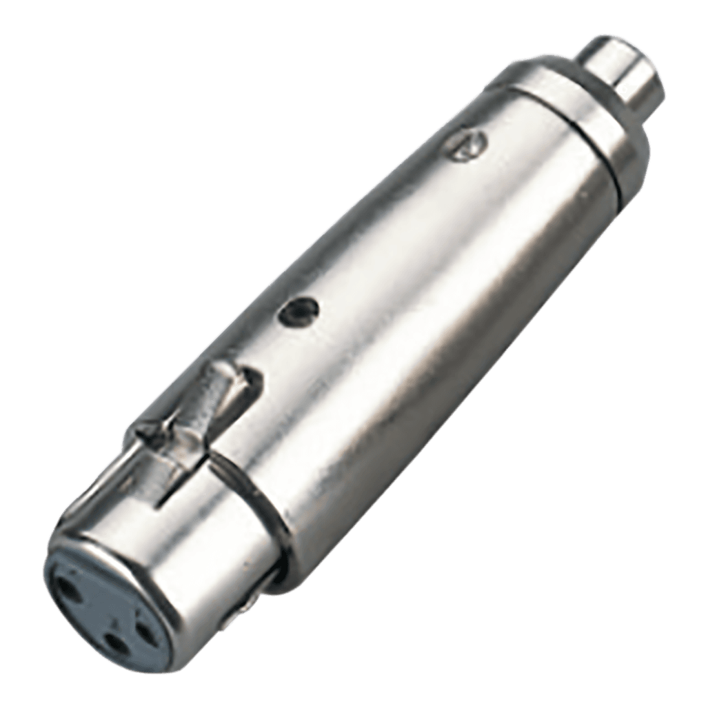 ADAPTADOR JACK XLR A JACK RCA, METALICO