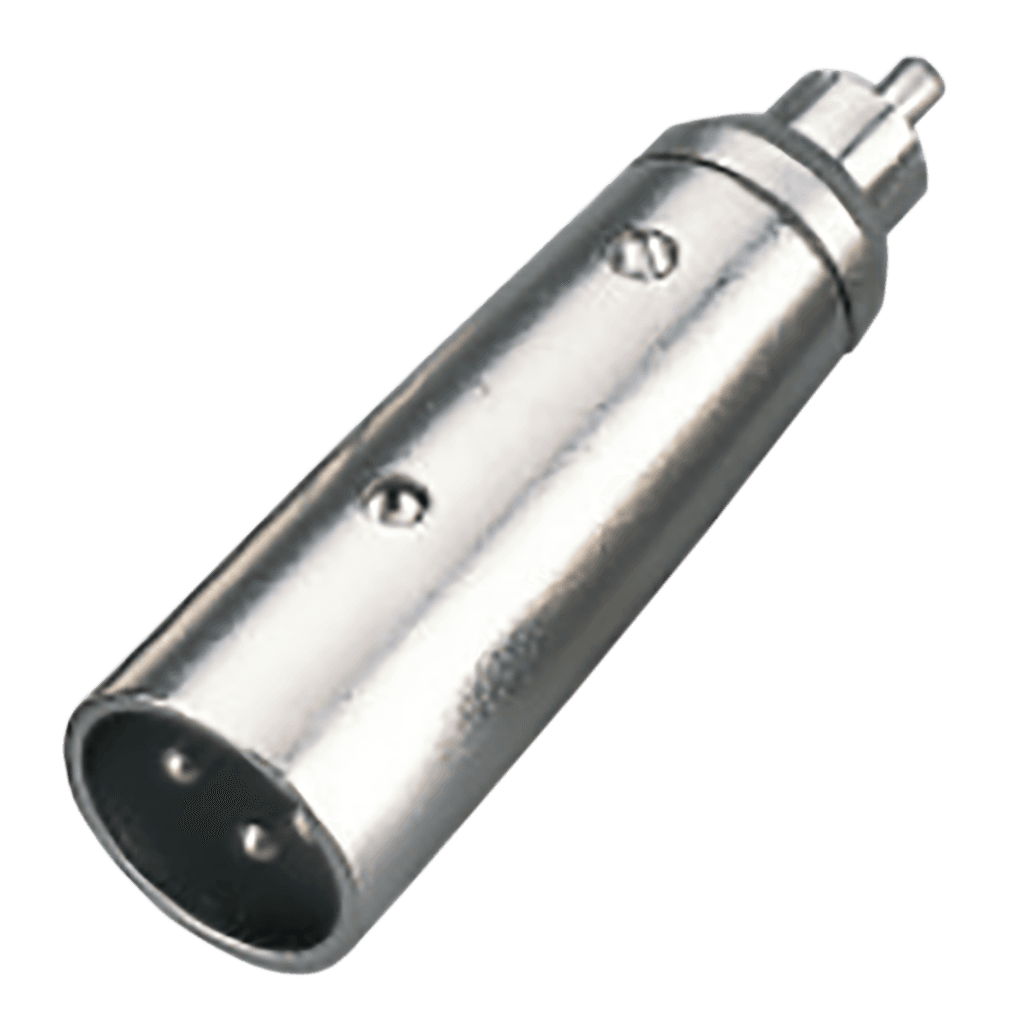 ADAPTADOR PLUG XLR A PLUG RCA, METALICO