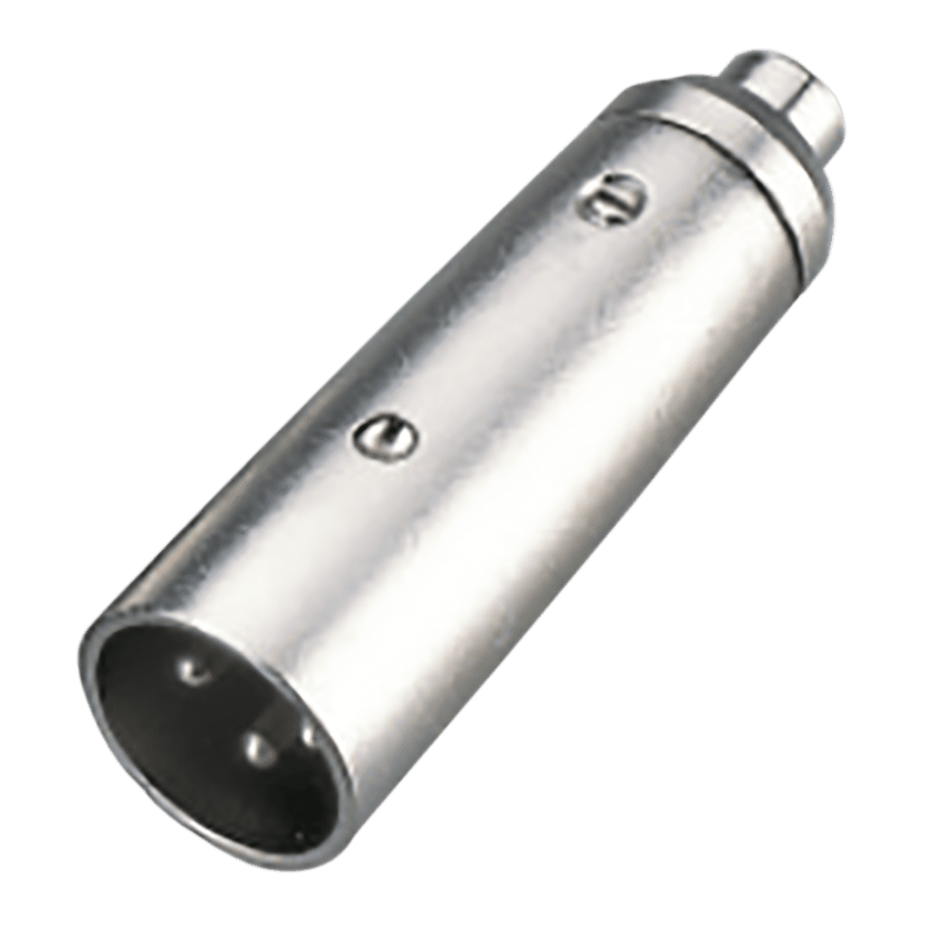 ADAPTADOR PLUG XLR A JACK RCA, METALICO