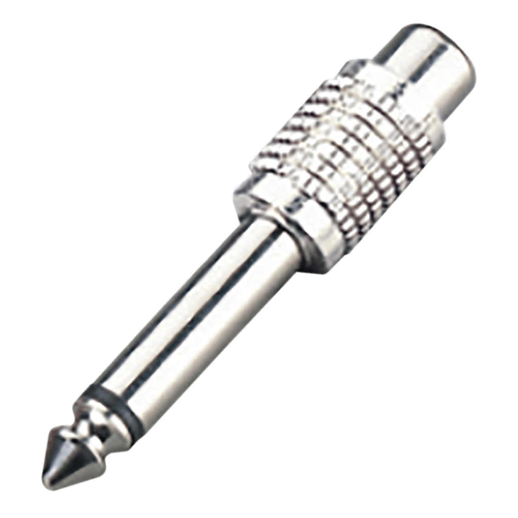 ADAPTADOR JAC RCA A PLUG 6.3MM, MONO, METALICO