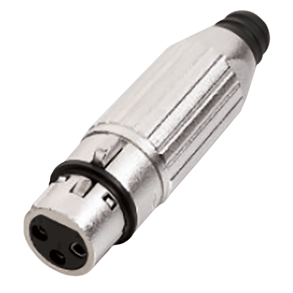 JACK XLR, 3 PINES, METALICO