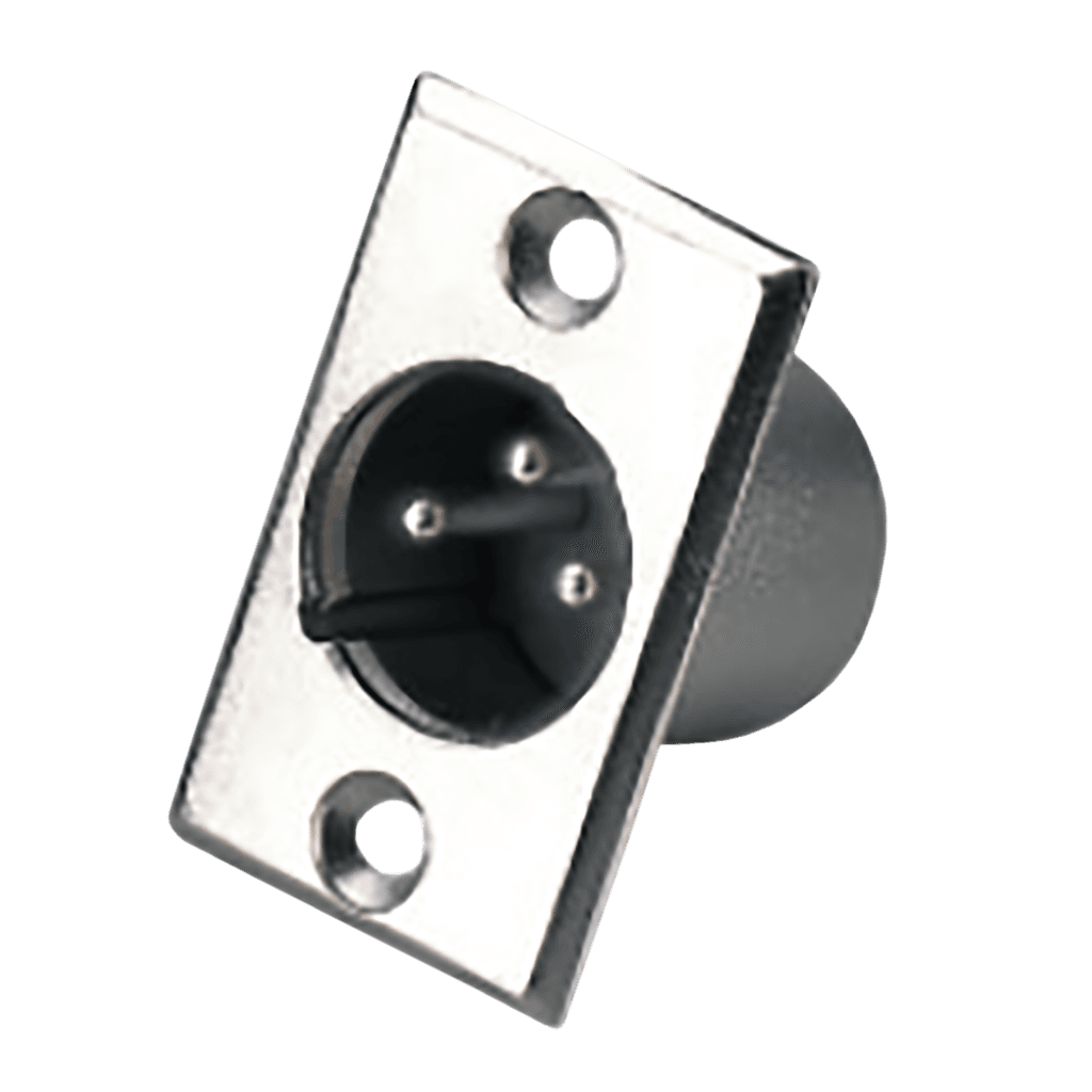 JACK XLR DE CHASIS, 3 PINES, METALICO