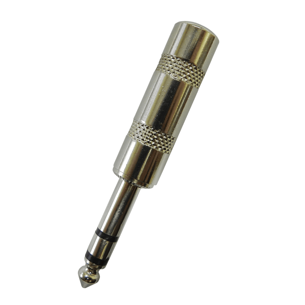 PLUG 6.3MM PLATEADO, ESTEREO SIN RESORTE, METALICO