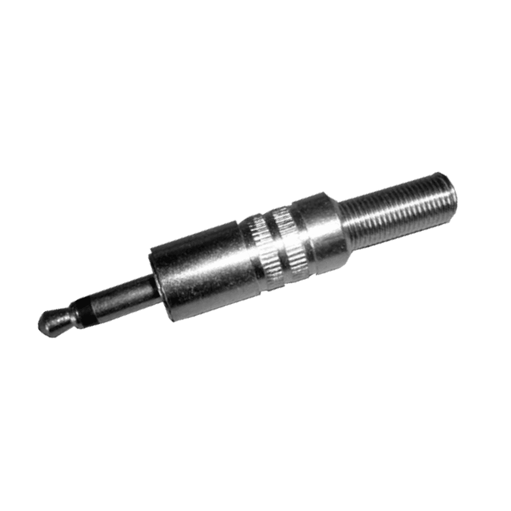PLUG 3.5MM, CON RESORTE, MONO, METALICO