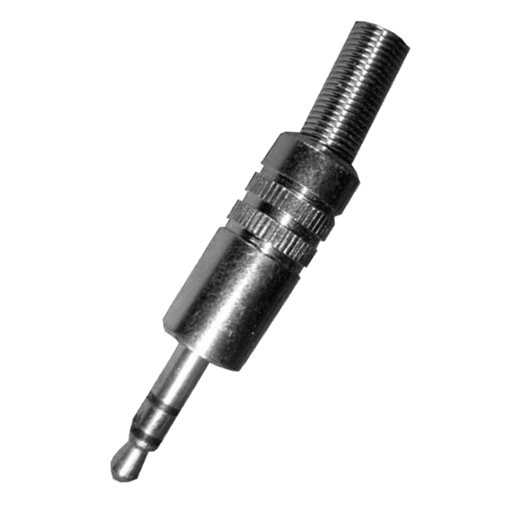 PLUG 3.5MM, CON RESORTE, ESTEREO, METALICO