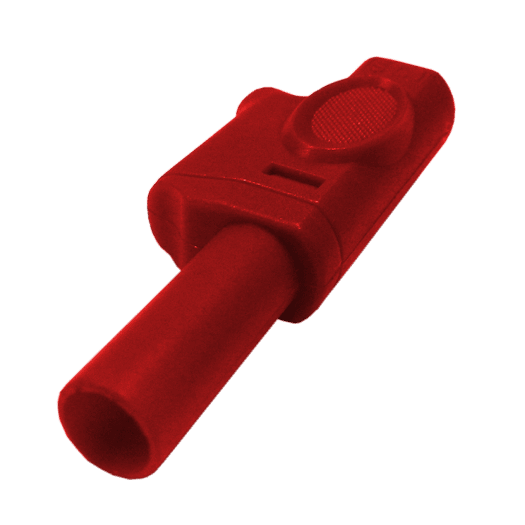 PLUG BANANA INDUSTRIAL, 32A, 1000V, ROJO, PLASTICO