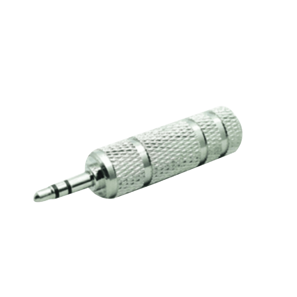 ADAPTADOR JACK 6.3MM MONO A PLUG 3.5MM MONO, METALICO