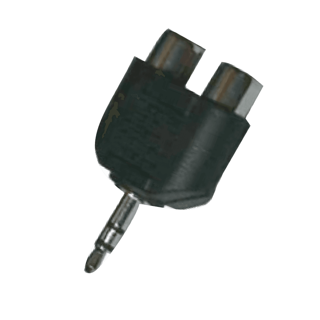 ADAPTADOR 2 JACK RCA A PLUG 3.5MM ESTEREO, PLASTICO