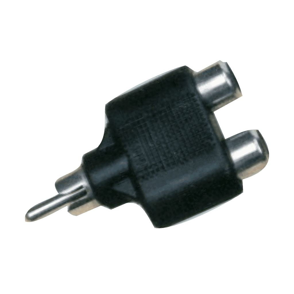 ADAPTADOR 2 JACK RCA A PLUG RCA, PLASTICO