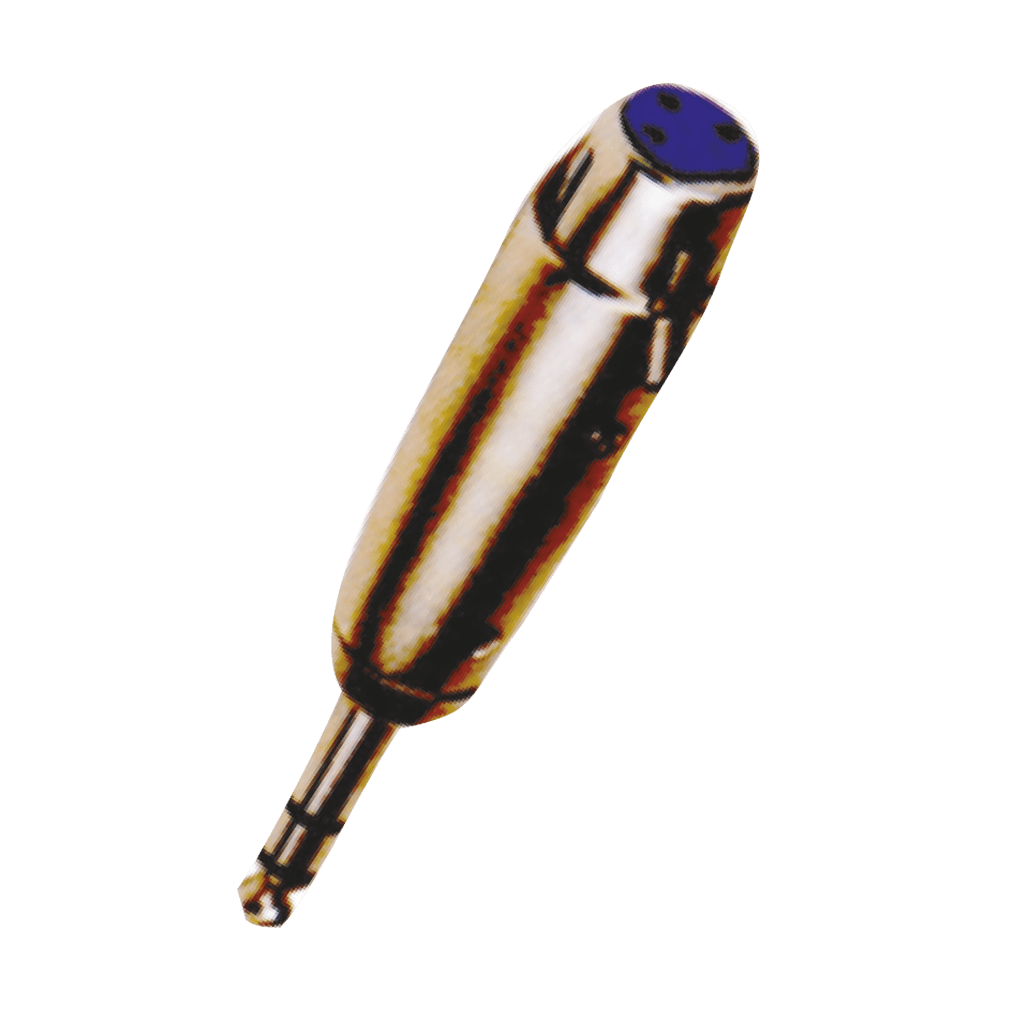 ADAPTADOR JACK XLR A PLUG 6.3MM ESTEREO, METALICO