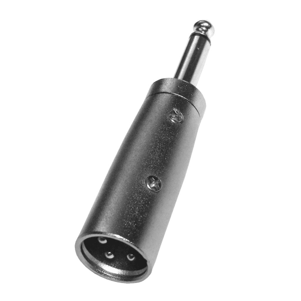 ADAPTADOR PLUG XLR A PLUG 6.3MM MONO, METALICO