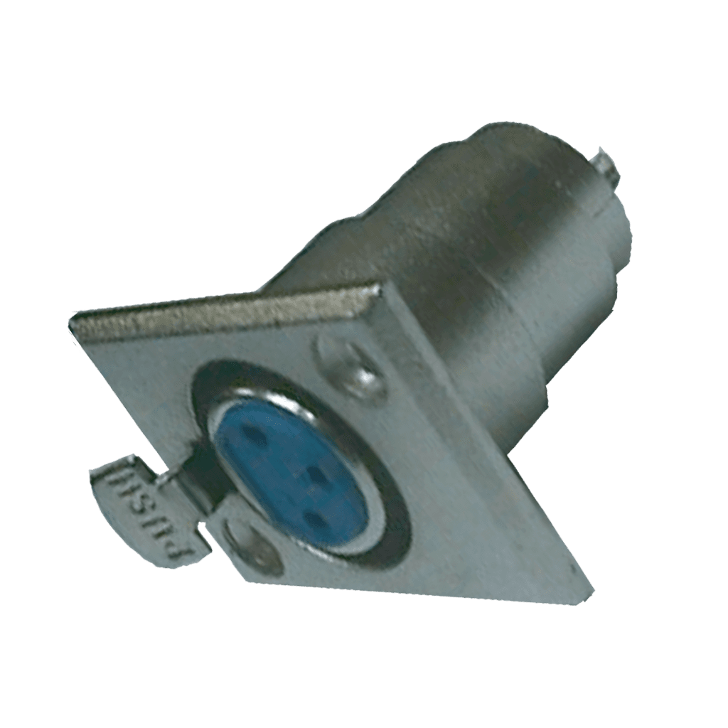 JACK XLR, 3 PINES METALICO, PARA CHASIS