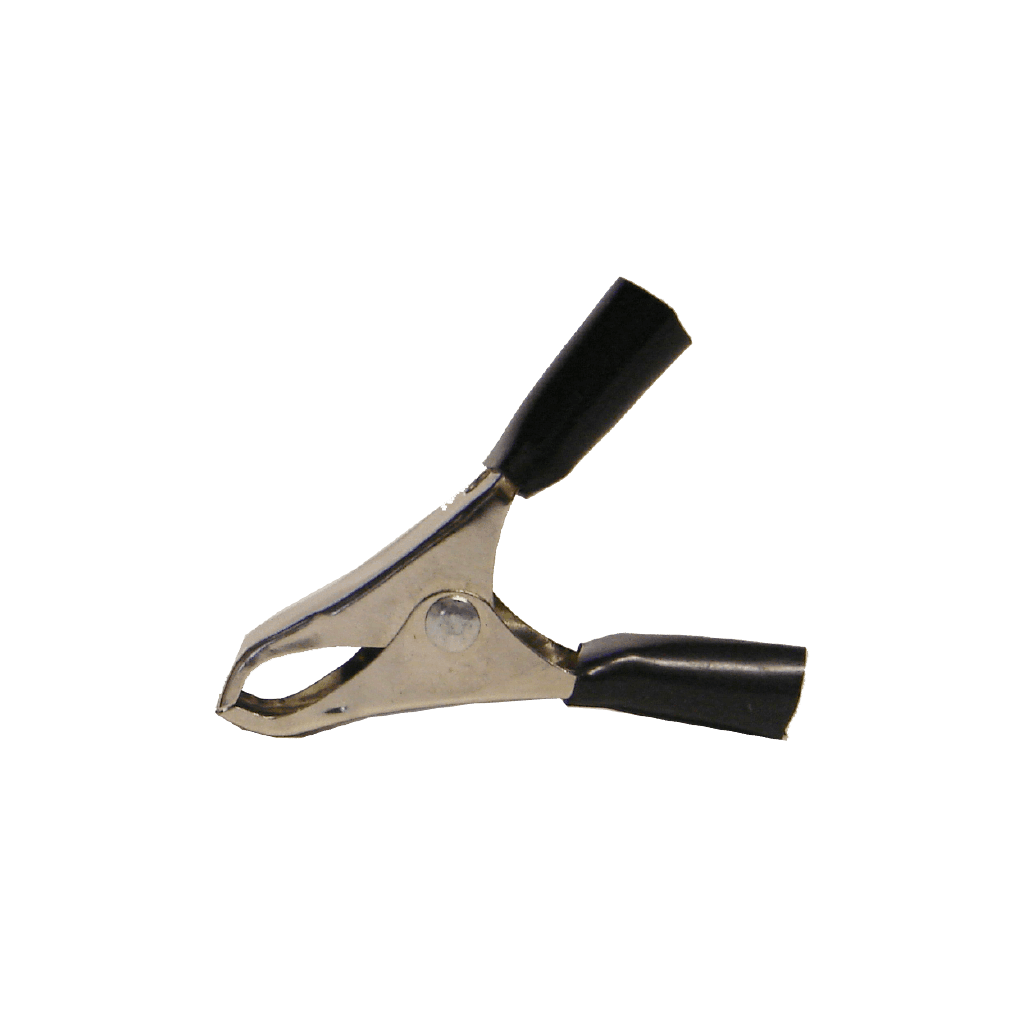 LAGARTO PEQUEÑO CON AGARRADERAS PLASTICAS, NEGRO, PARA BATERIA, 10A, 5.5CM