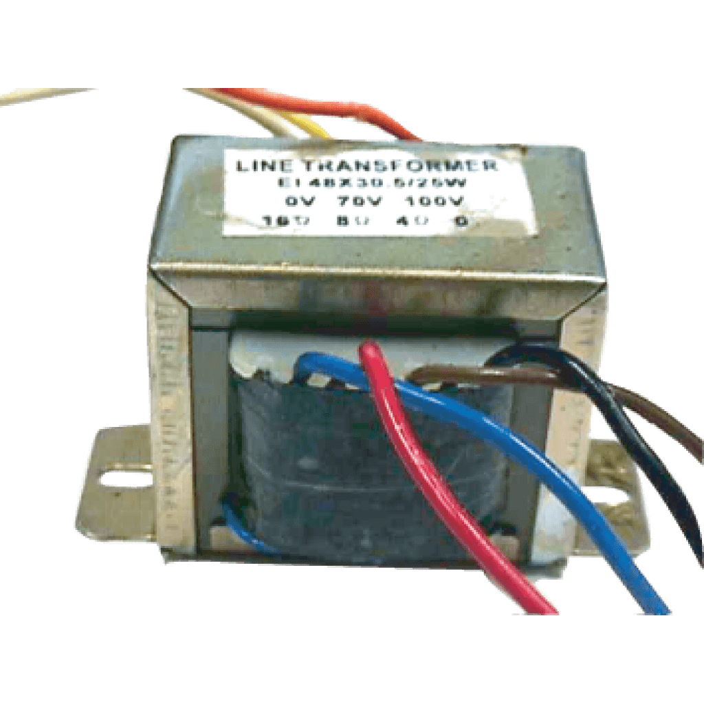 TRANSFORMADOR DE LINEA, 25W, 70V-100V, 8-16 OHM