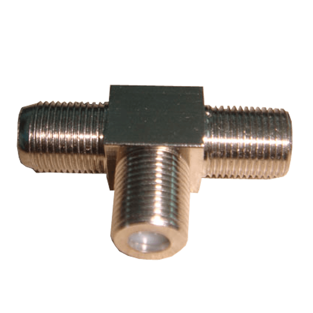 ADAPTADOR TRI-COAXIAL, 1 ENTRADA, 2 SALIDAS RG-6U
