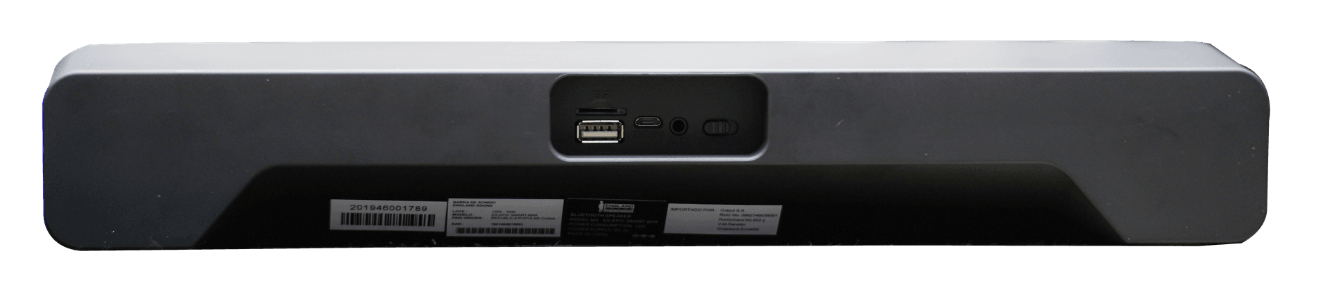 BARRA DE SONIDO CON BATERIA, 10W RMS, BT, USB, MICROSD, AUX - Miniatura 3